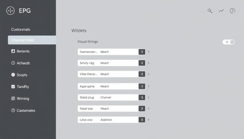 EPG Customization Interface