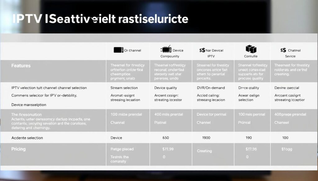 IPTV Service Features Comparison